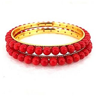 Red coral bangles online shop
