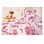 Conspicuous Racher White Withe Pink Prints Coloured Ra007 Printed Design Double Bed Sheets