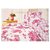 Conspicuous Racher White Withe Pink Prints Coloured Ra007 Printed Design Double Bed Sheets