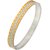 The jewelbox stainless steel gold rhodium plated free size kada bracelet