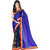 florence clothing company Blue Jacquard Self Design Saree With Blouse