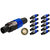 	 10pcs 4P Pole Speakon Connector Male Plug Speaker Connector 4P Blue Ring
