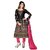 Florence Black Mircale Cotton Embroidered Suit (Unstitched)