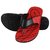Rockon Stylish Black & Red Slippers - Men & Women