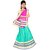 Fashion Club Turquoise Net Designer Wedding Lehengha Choli With Unstitched Blouse Piece (FCH-5th_3012)