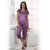 Clovia 4 Pcs Satin Nightwear In Purple