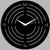 Creative Width Concircle Style 1 Black Wall Clock