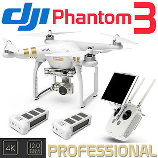 New DJI Phantom 3 Professional Drone 4K Camera▻Extra Batt ...