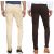 Inspire Combo Of Beige  Brown Slim Casual Chinos