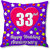 33rd Happy Wedding Anniversary Multi-Colour Printed Cushion Cover