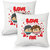 Designer Romantic Couple Printed Soft Cushion Pair 901