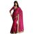 Triveni Purple Net Embroidered Saree With Blouse