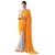 Triveni Gold Georgette Printed Saree With Blouse