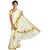 Fashionkiosks Kerala Milk White Colour Pure Cotton Kasavu  Pallu Saree With Blouse Attached