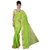 Fashionkiosks Green Colour Pure Cotton Saree With Zari Work Border And Blouse Attached