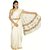Fashionkiosks Kerala Milk White Colour Pure Cotton Kasavu Simple Lace Work Pallu Saree With Blouse Attached