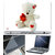Finearts Laptop Skin 15.6 Inch With Key Guard & Screen Protector - Teddy With Heart