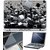 Finearts Laptop Skin 3D Cubes White & Black With Screen Guard And Key Protector - Size 15.6 Inch