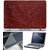 Finearts Laptop Skin Red Texture With Screen Guard And Key Protector - Size 15.6 Inch