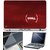 Finearts Laptop Skin Dell Red With Screen Guard And Key Protector - Size 15.6 Inch