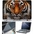 Finearts Laptop Skin Black Tiger With Screen Guard And Key Protector - Size 15.6 Inch