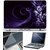 Finearts Laptop Skin Purple Smoke With Screen Guard And Key Protector - Size 15.6 Inch