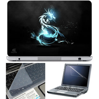 Finearts Laptop Skin 15.6 Inch With Key Guard & Screen Protector - Blue Dragon