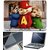 Finearts Laptop Skin Chipmunks With Screen Guard And Key Protector - Size 15.6 Inch