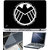 Finearts Laptop Skin 15.6 Inch With Key Guard  Screen Protector - B  W Logo