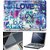 Finearts Laptop Skin Love Blue With Screen Guard And Key Protector - Size 15.6 Inch
