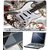 Finearts Laptop Skin White Guitar With Screen Guard And Key Protector - Size 15.6 Inch