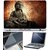 Finearts Laptop Skin Buddha Stone Statue With Screen Guard And Key Protector - Size 15.6 Inch