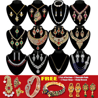 14Fashions 12 Pcs Jewellery Set Combo