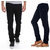 Stylox Men's Black Regular Fit Jeans (Pack of 2)