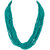 Multilayered Necklace With Alluring Turquoise Beads