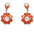 Urthn Pretty Floral Design Earring in Orange- 1301723