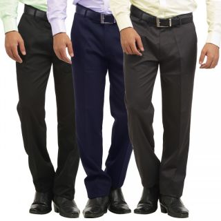Inspire Slim Fit Formal Trousers ( Pack of 3 )