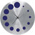 Designer 12 Punch wall clock  Blue