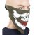 Jstarmart Green White Print Face Mask With Headwrap JSMFHFM0295