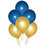 GrandShop 50197 Balloons Metallic HD Blue & Golden (Pack of 50)