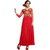 Florence Orange Polyester Lace Salwar Suit Dress Material (Unstitched)
