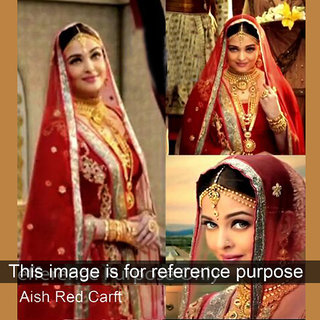 Aishwarya Rai Red Fancy Stylish Wedding Lehengas Choli Two famous indian movie stars aishwarya rai and abhishek bachchan wedding pics. aishwarya rai red fancy stylish wedding lehengas choli
