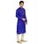 Sanwara BlueWhite Embroidered Long Kurta  Pyjama Sets For Men