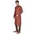 Sanwara MaroonBrown Embroidered Long Kurta  Pyjama Sets For Men