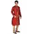 Sanwara RedBrown Embroidered Long Kurta  Pyjama Sets For Men