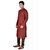 Sanwara MaroonBrown Embroidered Long Kurta  Pyjama Sets For Men