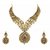 Zaveri Pearls Non Plated Blue & Gold Alloy Necklace Set For Women