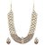 Zaveri Pearls Non Plated Green & Pink Alloy Necklace Set For Women