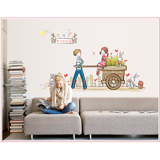 Love And Wedding Theme Based Wall Stickere For Romantic Couple