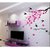 Moment of fun with flying birds wall sticker with beautiful flowers(80 x 120 cm)